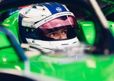 Zak in the drivers seat in Formula E