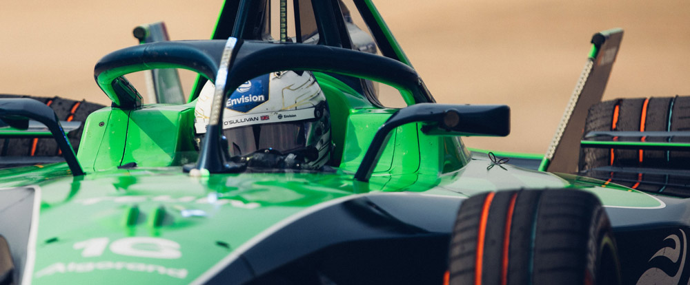 ZAK O’SULLIVAN IN ACTION AT FORMULA E ROOKIE TEST IN BERLIN