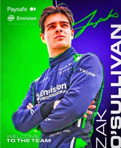 Zak O Sullivan becomes a permanent driver for for Envision racing in Formula E
